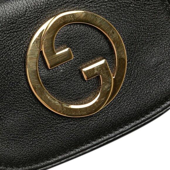 GUCCI Black Leather Shoulder Bag - Picture 5 of 10